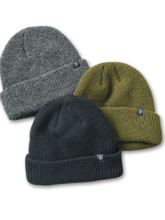 Roark Other - NWT Roark Turks 3-Pack Beanie Set - Gray, Olive, and Black